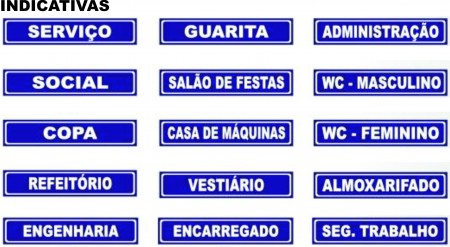 PLACAS DE SINALIZAÇÃO